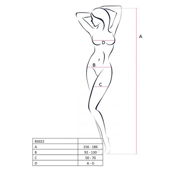 Бодістокінг Passion BS022 white, комбінезон, S/M/L | Зображення 3