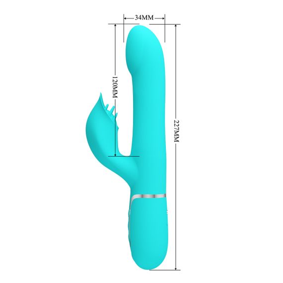 Вібромасажер із поступальним рухом серії Pretty Love - Falin Twinkled Tenderness Green 7 vibration functions 4 rolling Sex Aura | Зображення 8
