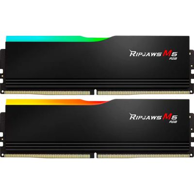 Модуль памяти для компьютера DDR5 32GB (2x16GB) 6400 MHz Ripjaws M5 RGB Matte Black G.Skill (F5-6400J3648F16GX2-RM5RK) | Зображення 1