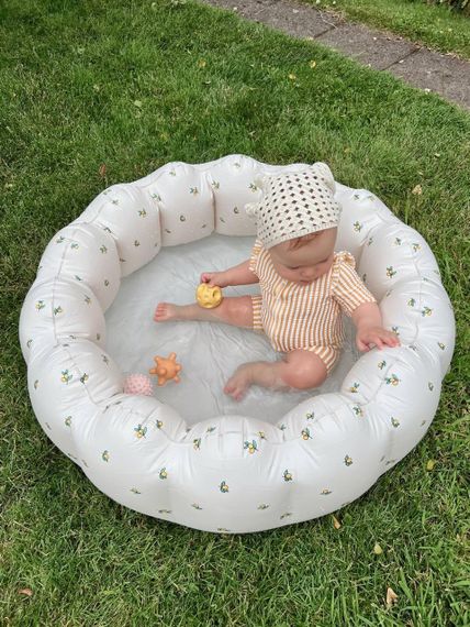 Дитячий надувний басейн Білий з лимончиками | Зображення 3