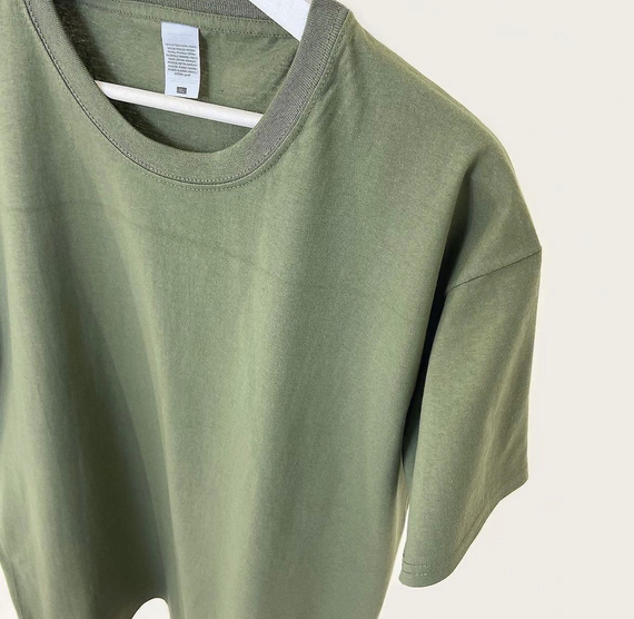 Мужская футболка классическая с коротким рукавом OW0001 цвет хаки размер L | Зображення 1