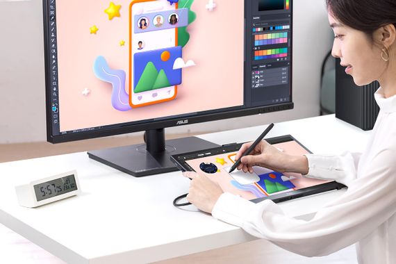 Монітор ASUS  портативний 15.6' ProArt PA169CDV HDMI, 2xUSB-C, MM, IPS, 3840x2160, 10ms, Touch, sRGB 100%, Stylus (90LM0711-B01I70) | Зображення 3