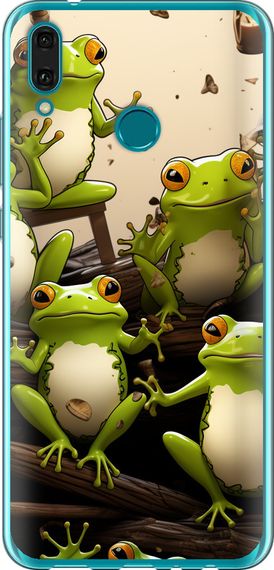 Чехол на Huawei Y9 2019 Жабки "5656u-1602-17620"