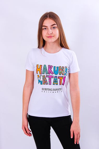 Футболка для дівчинки (підліткова) Носи своє 170 Білий (p-3841-154055) | Зображення 1