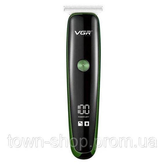 Триммер для стрижки волос и бороды VGR V-966 LED Display, профессиональная электробритва. Цвет: зеленый | Зображення 1
