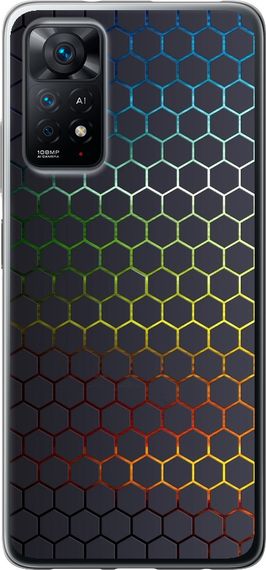 Чехол на Xiaomi Redmi Note 11 Переливающиеся соты "498u-2516-17620"