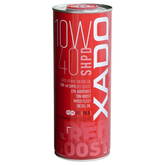 Напівсинтетична олива XADO Atomic Oil SHPD (SL/CI-4) RED BOOST 10W-40  1л