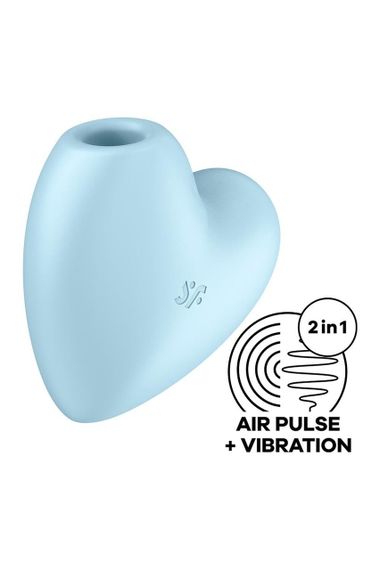Вакуумний стимулятор-серце з вібрацією Satisfyer Cutie Heart Blue Sex Aura | Зображення 1