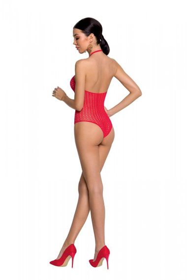 Бодістокінг з декольте Passion BS088 red, імітація корсетної шнурівки sexstyle | Зображення 2