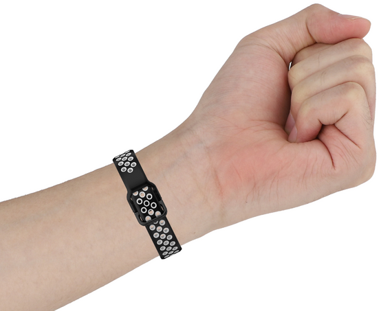 Силиконовый ремешок Primo Perfor Sport для фитнес-браслета Samsung Galaxy Fit 2 (SM-R220) - Black&White | Зображення 4