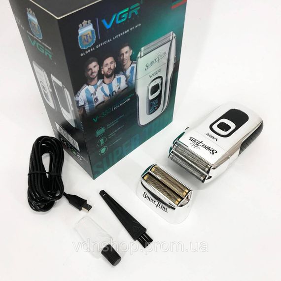 Акумуляторна бритва з фірмовим лезом VGR, Професійна електробритва з насадками, Бритви акумуляторні NZ-48 | Зображення 8