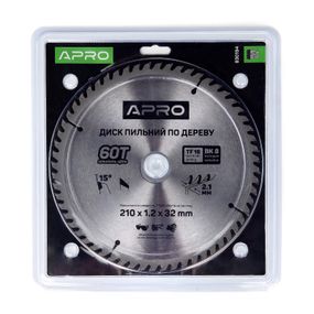 Диск пильний по дереву 210х32(30)х60Т APRO 8301941