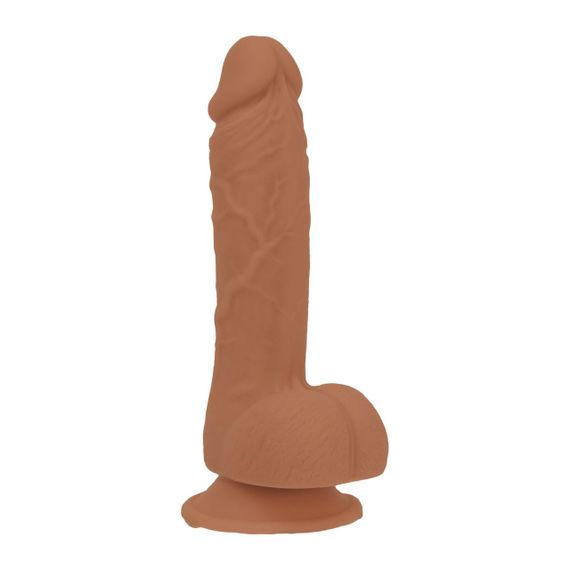 Фаллоимитатор ADDICTION Steven 7.5" Silicone Dong Caramel, вибропуля в подарок sexstyle