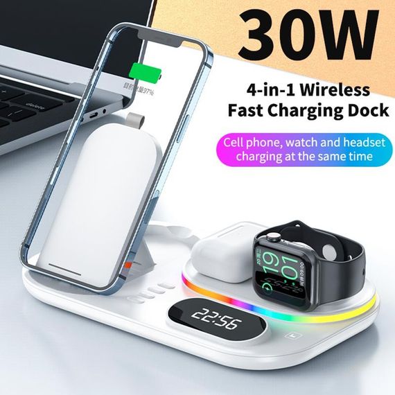 БЗУ + часы A06 4in1 White | Зображення 4