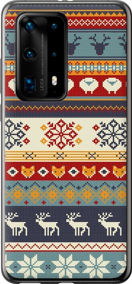 Чехол на Huawei P40 Pro Plus Рождественский орнамент "3303u-1917-17620"
