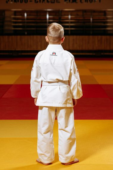 Біле дитяче кімоно для хлопчиків, джиу-джитсу, TM BUDOGI, зріст 150 см, щільність 350 гр/м.кв. | Зображення 4