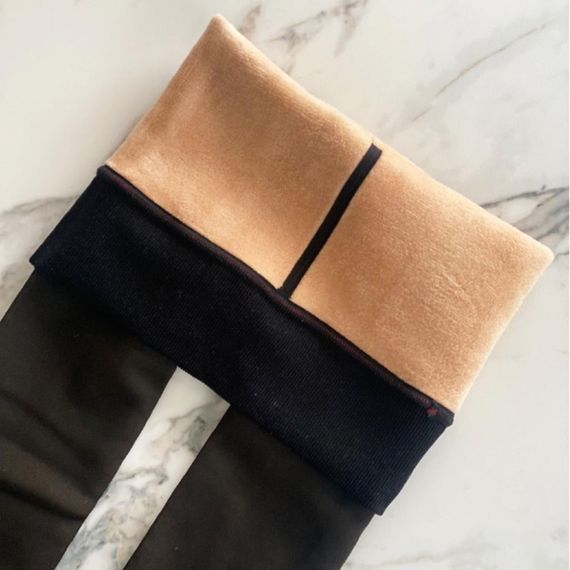 Колготы на меху с имитацией капроновых, Универсальный размер / Утепленные зимние колготы / Колготки женские | Зображення 9