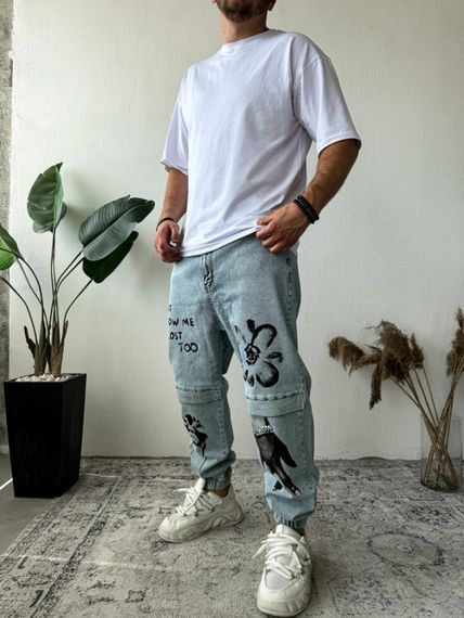 Джинси дтф. Блакитний колір - 73-015 | Зображення 1