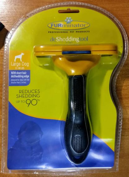 Фурмінатор для довгошерстих собак та кішок з кнопкою Furminator Short Hair Large 10 см | Зображення 2