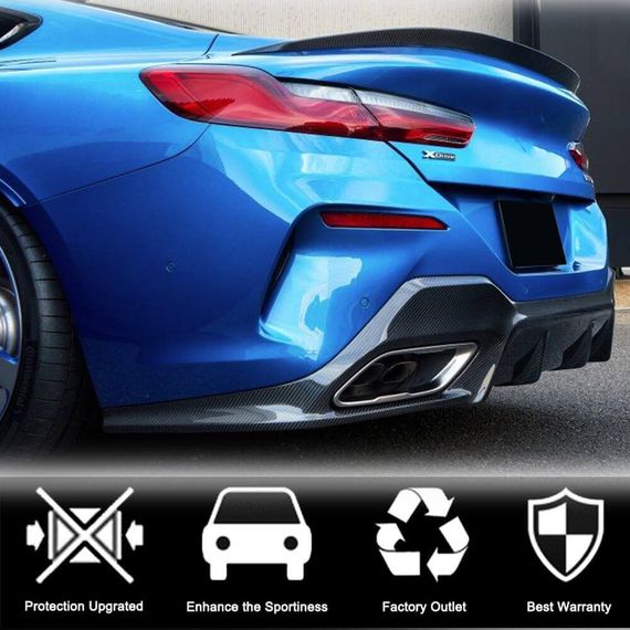 Дифузор заднього бампера V2 (для G14/G15 M-Sport, Карбон) для BMW 8 cерія G14/G15/G16 2018- рр | Зображення 2