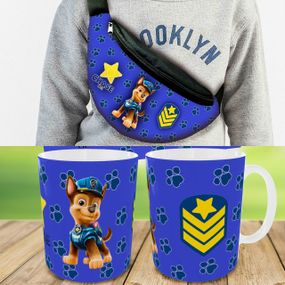 Подарунковий набір: Сумка-бананка + Кружка Щенячий патруль "Paw Patrol" дитячий, для хлопчика (00195)