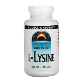 Лізин Source Naturals L-Lysine 1000 мг 100 таблеток