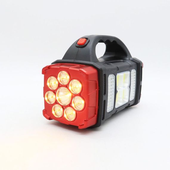 Кемпінговий ліхтар з сонячною панеллю та PowerBank, 2400mAh, USB, Hurry Bolt HB-1678, Червоний / Ручний LED ліхтар | Зображення 8