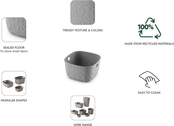 Корзина для хранения пластиковая Curver (Курвер) Softex XS 3 л (00570) Бежевый | Зображення 4