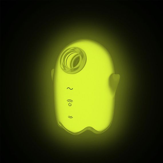 Вакуумний кліторальний стимулятор з вібрацією Satisfyer Glowing Ghost Yellow, світиться в темряві Sex Aura | Зображення 5
