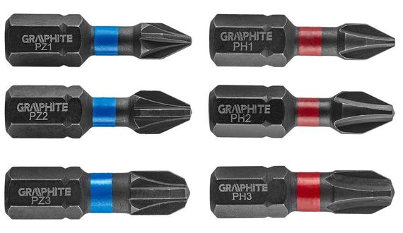 Набор ударных бит GRAPHITE 6 шт 56H540