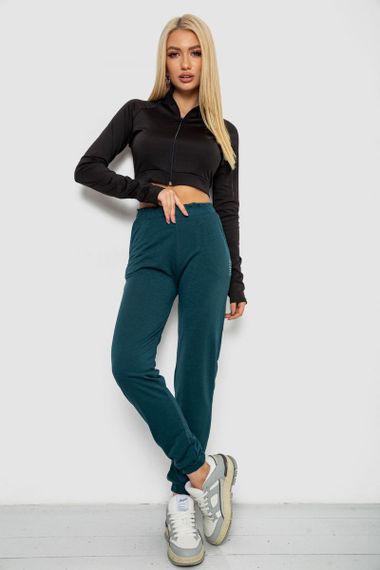 Спортивні штани жіночі, колір темно-зелений, 238R325 | Зображення 1