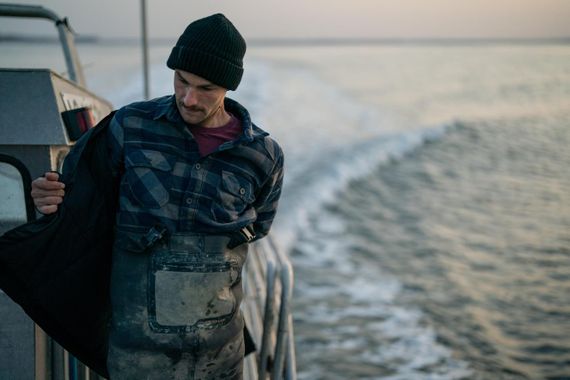 Куртка чоловіча 500 фланелева з флісом синя - L. | Зображення 6