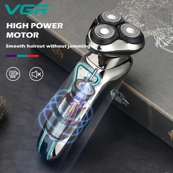 Профессиональная аккумуляторная бритва для бороды VGR V-323 | Зображення 3