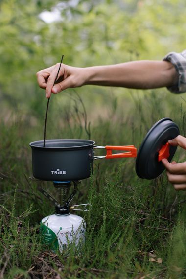 Казанок туристичний Tribe Pot 1л Alu алюмінієвий компактний, Похідний легкий казан трайб, Казанок для риболовлі та полювання | Зображення 8