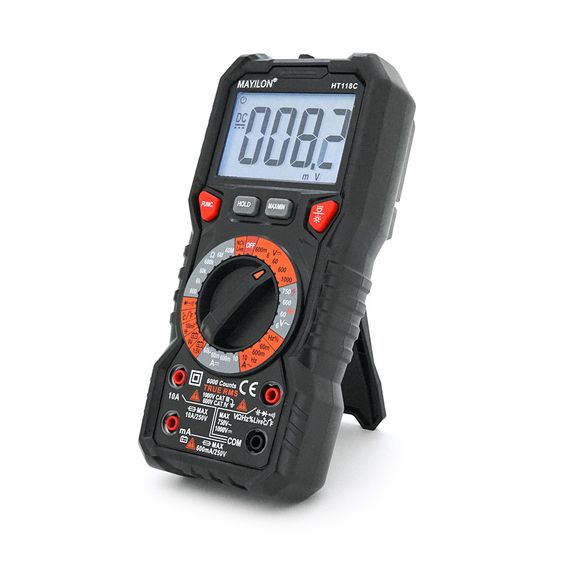 Мультиметр Mayilon HT-118C, вимірювання: V, A, R, C, F, T