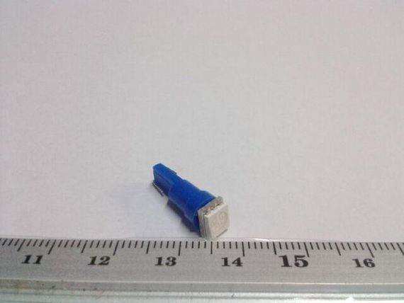 Лампа світлодіод б/ц 12V W1,2W T5 1SMD синя
