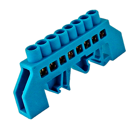 Універсальна Шина ізольована «N» на DIN-рейку ШЛС 6х9-8 синій Ny95500459