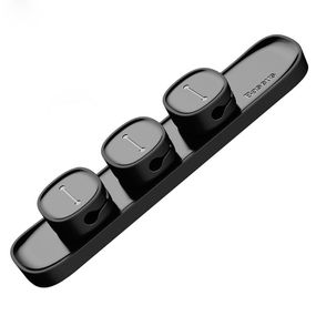 Магнитный держатель для кабелей Baseus Peas Cable Clip - Black (ACWDJ-01)