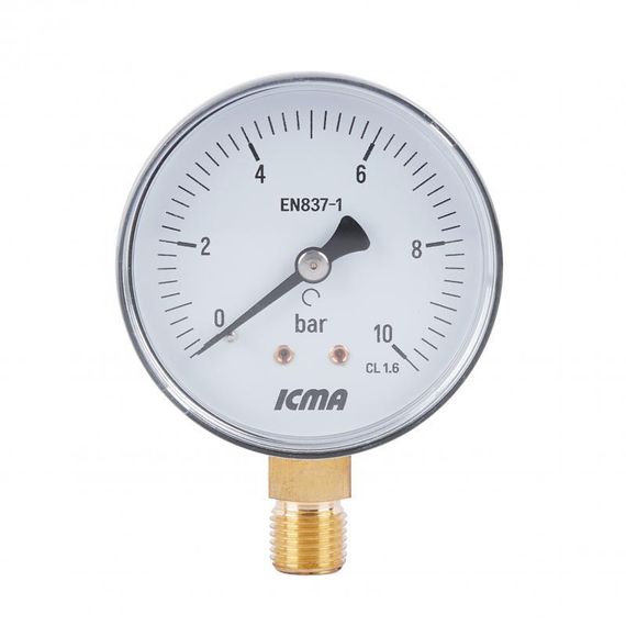 Манометр Icma 1/4" 0-6 барів, нижнє під'єднання No244