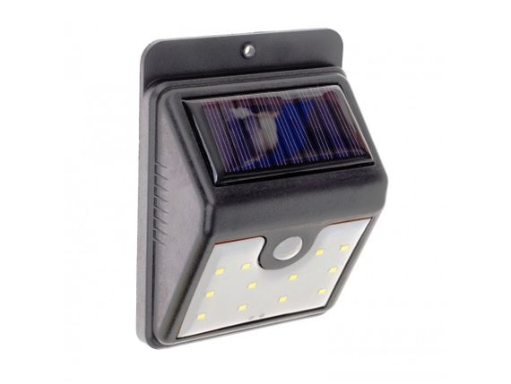 Світильник на сонячній батареї з датчиком руху з акумулятором LED IP65 LS-010/3W CW Brille 32-569