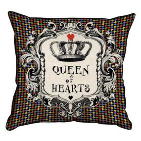 Подушка з мішковини Queen of hearts 45x45 см (45PHB_WON029_WH)