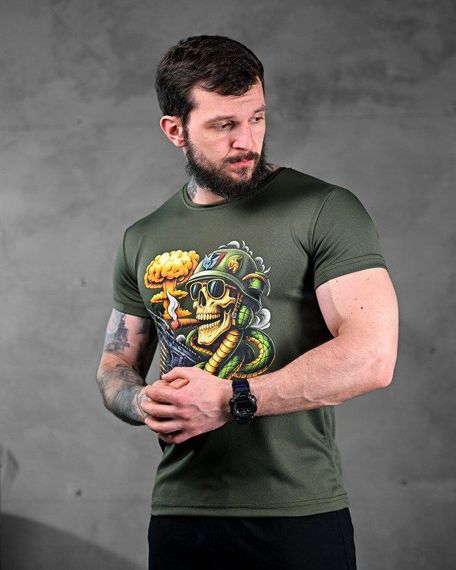 Тактична потоотводна футболка кобра олива ПП7598 | Зображення 1