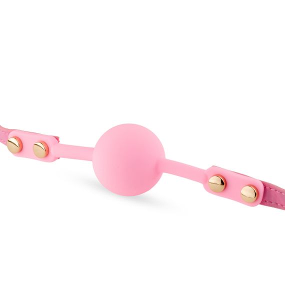 Силіконовий рожевий кляп Ball Gag Pink з регульованим ремінцем Sex Aura | Зображення 4