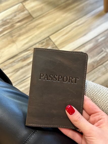 Шкіряна обкладинка для паспорта з написом 1940 | Зображення 2