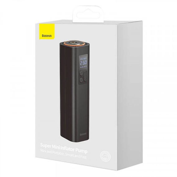 Автомобильный насос Baseus Super Mini Inflator Pump (CRCQ000001) Black | Зображення 5