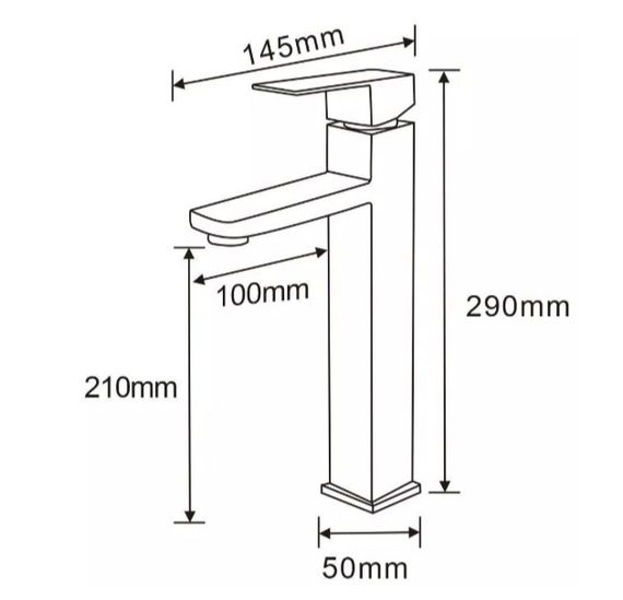 Змішувач для раковини WEZER PRO11-02-GUNGREY | Зображення 1