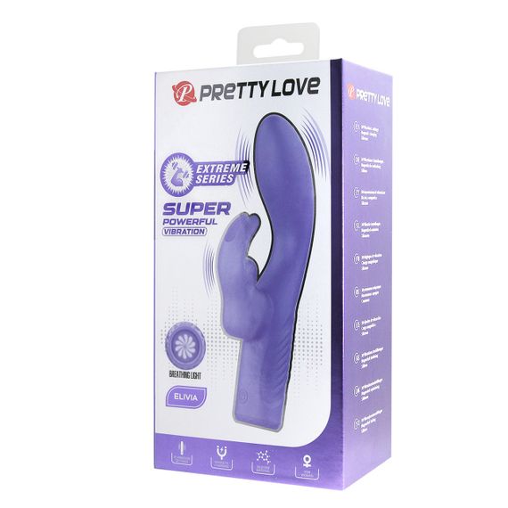 Міні вібратор-кролик Pretty Love Elivia, фіолетовий, 17.2 см х 3.4 см Sex Aura | Зображення 9