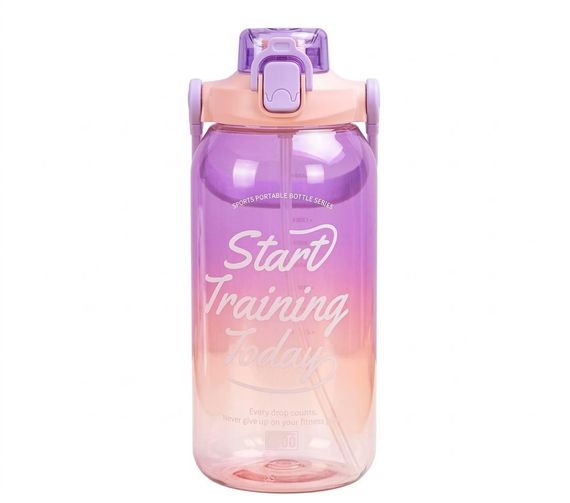 Спортивная бутылка для воды START TRAINING (1500 мл) - Фиолетовая с ручкой | Зображення 5