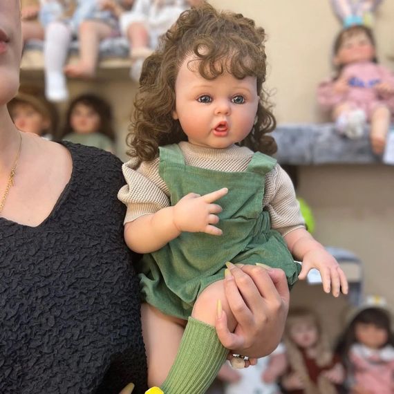 Силіконова Колекційна Лялька Реборн Reborn Дівчинка Сільвія (Вінілова Лялька) Висота 60 см | Зображення 1