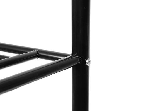 Вешалка-стойка с полкой для обуви в стиле лофт черная Ruhhy 15744 | Зображення 3